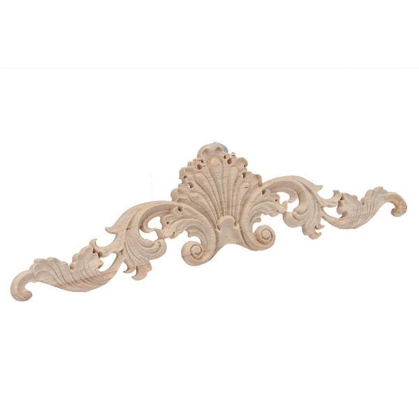 Useful Retro Wood Carving Decal Corner Applique Frame Door Decorate 