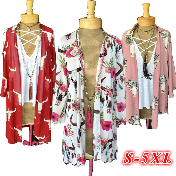 Cow skull 2024 kimono cardigan