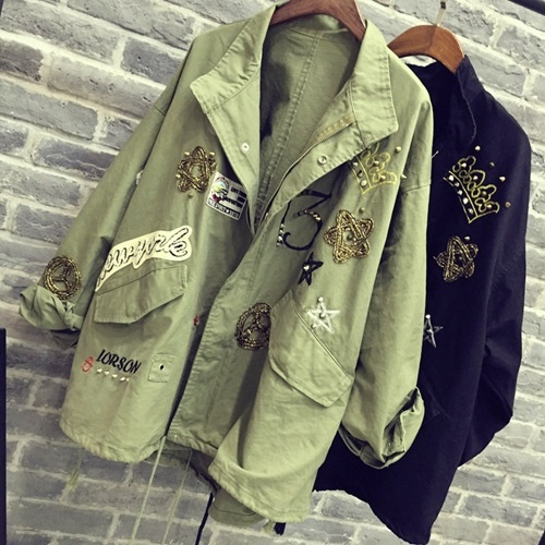 army green oversized jacket