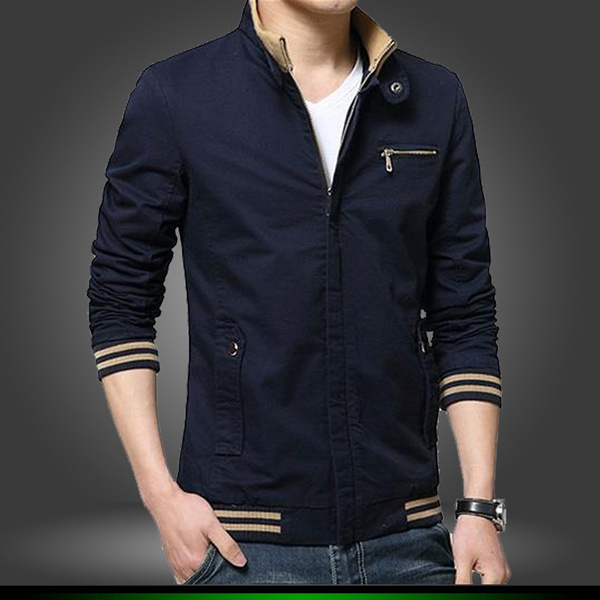 Stand collar hotsell casual jacket