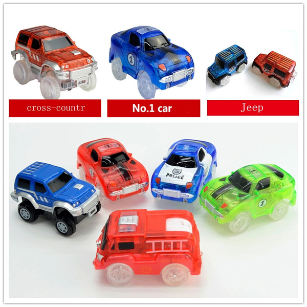 LED Light Up Car Toy for Magic Track Electronic Flashing Light Car Toys Kid Gift