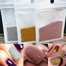  Caviar Nail Art Beads Diy Caviar Manicure Fish Egg Rhinestone Nails Rose Gold Silver 3 Bags Decorations