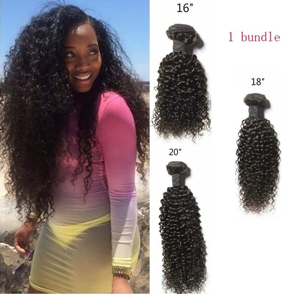 Brazilian Afro Kinky Curly Weave Synthetic Hair Brazilian Kinky Curly Hair  Brazilian Hair Weave Hair Extensions Synthetic Wigs (Size: 16inch 18inch  20inch) | Wish