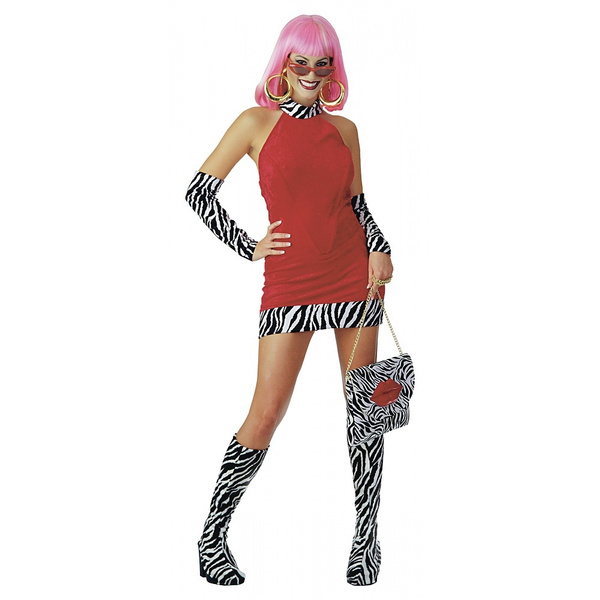 Red Hot Mama Hooker Costume Adult Sexy