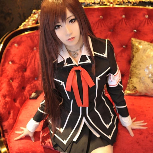 Kurosu Kuran Yuki cosplay costumes lady black uniform Japanese anime Vampire Knight clothing Masquerade Mardi Gras Carnival