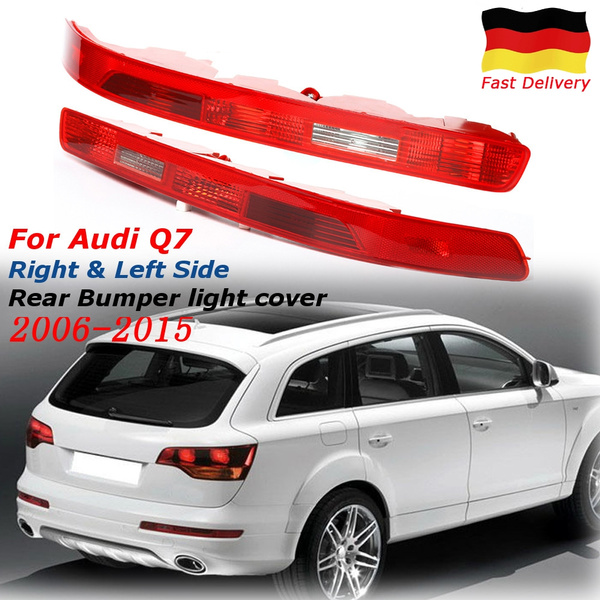 1 Pair Reflective Rear Bumper Fog Light Lamp Housing Lens For Audi Q7 ...