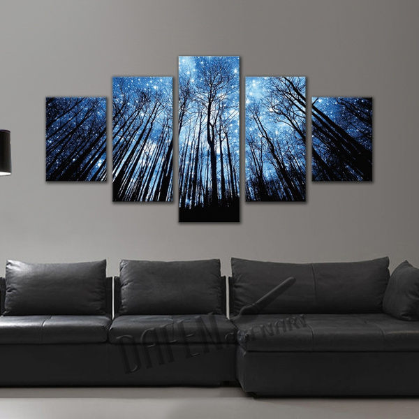 Landscape Canvas Prints Painting Picture Wall Art Night scenery Home Decor 