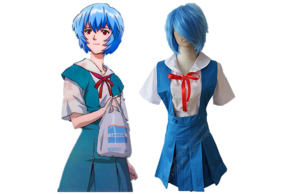 Neon Genesis Evangelion Ayanami Rei Cosplay Costume Kimono Bathrobe Dress