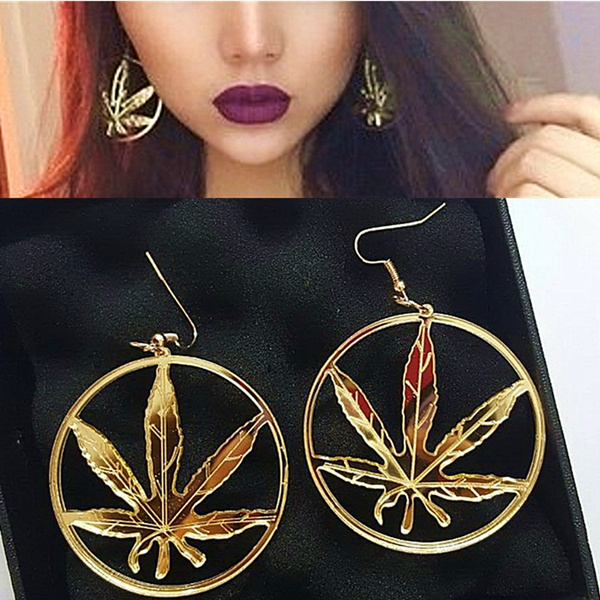 Weed sale hoop earrings