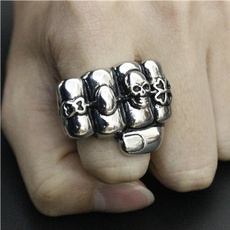 Goth, hip hop jewelry, Men, titanium steel rings