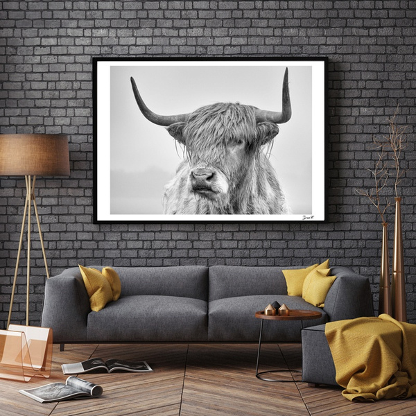 Nordic Portrait Of A Highland Cow Posters And Prints Wall Art Canvas Painting Pictures For Living Room Scandinavian Home Decor Wish - Highland Cow Room Decor Nordic Portrait Of A Highland Cow Posters And Prints Wall Art Canvas Painting Pictures For Living Room Scandinavian Home Decor Wish - Highland Cow Room Decor