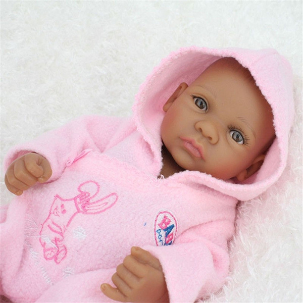 African American Baby Black Girl Doll Full Silicone Reborn Baby Alive Dolls Wish