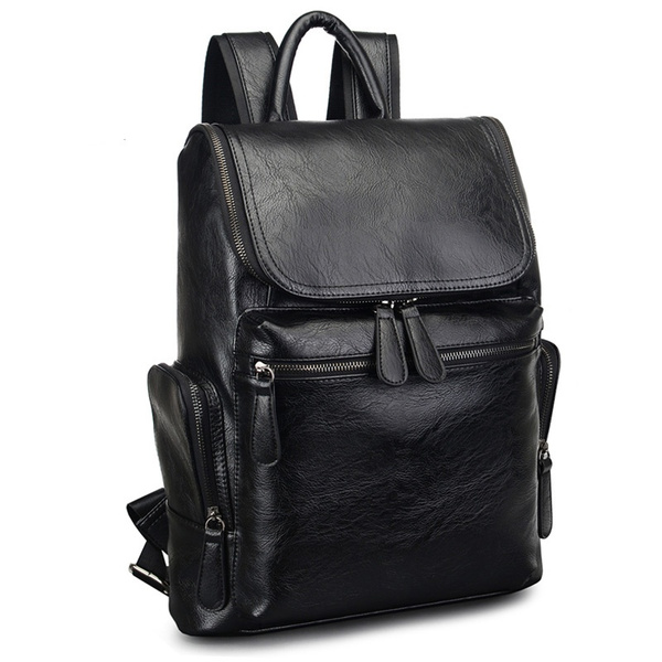 Designer Men Leather Backpack Men's School Backpack Bag Bagpack Mochila  Feminina Black brown Travel Bag Shoulder bag