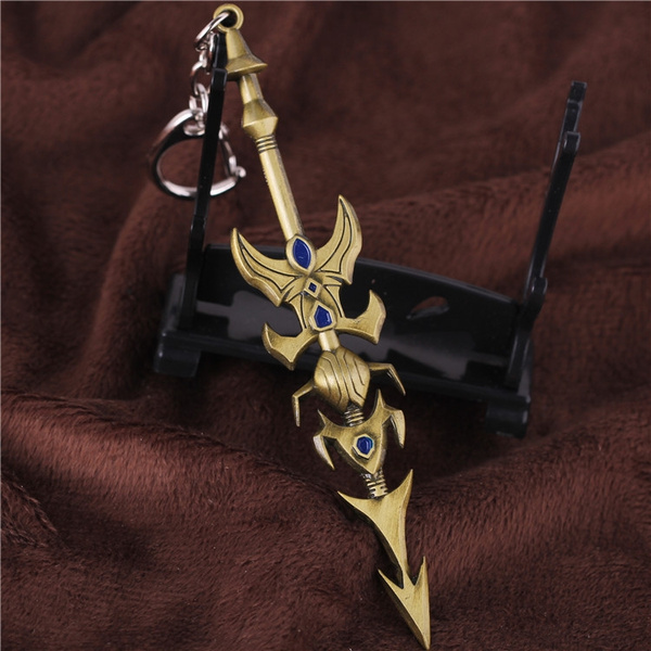 12cm Lol Jarvan Iv Sword Key Chain Ring Llavero Chaveiro Keyring Jarvan Iv Lol Key Holder Keychain Prince Jarvan Jewelry Wish