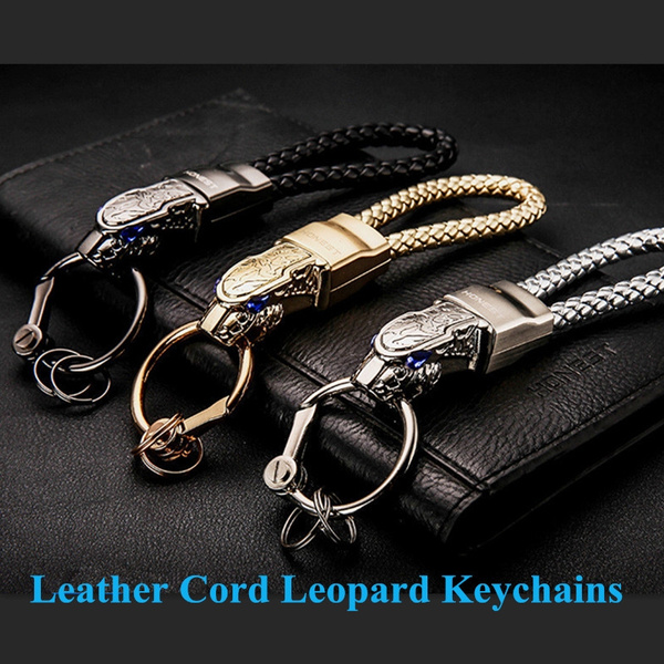 Silver Leather Rope Key Holder