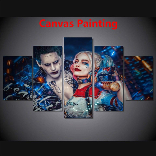 CANVAS OR PRINT WALL ART Harley Quinn And Joker 