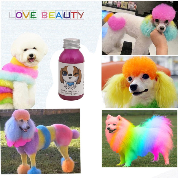 Dog hair color clearance dye