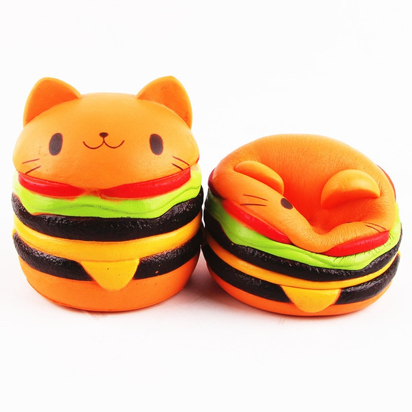 Squishy Cat Burger Slow Animal Collection Decor Toy | Wish