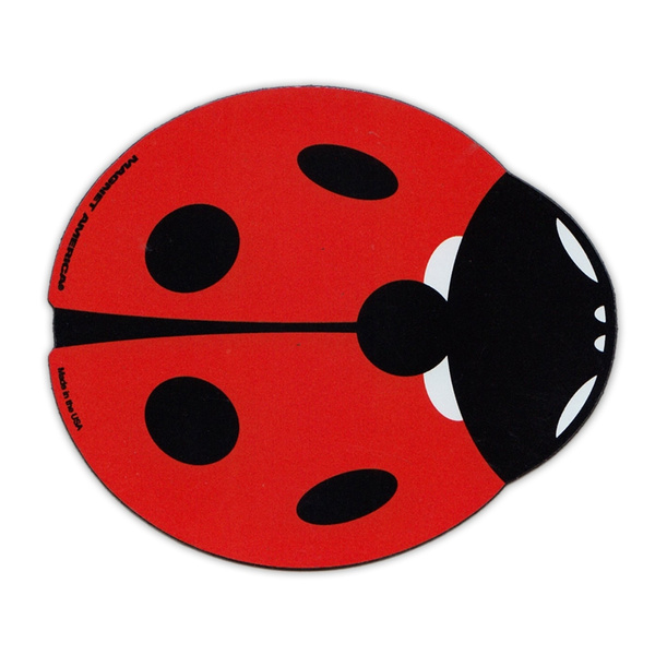 Make a Wish Design Red Ladybug Good Luck Magnetic Bumper Sticker Lady Bug