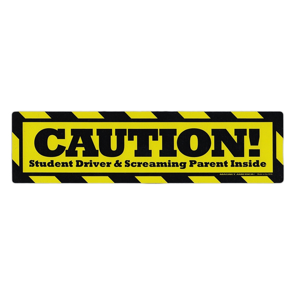 Caution Student Driver Bumper Sticker