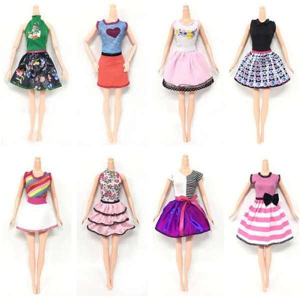 Beautiful Handmade Fashion Clothes Dress For Doll Cute Lovely Decor WF