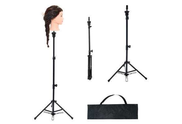 Folding Wig Stand Adjustable Tripod Stand Hairdressing Training