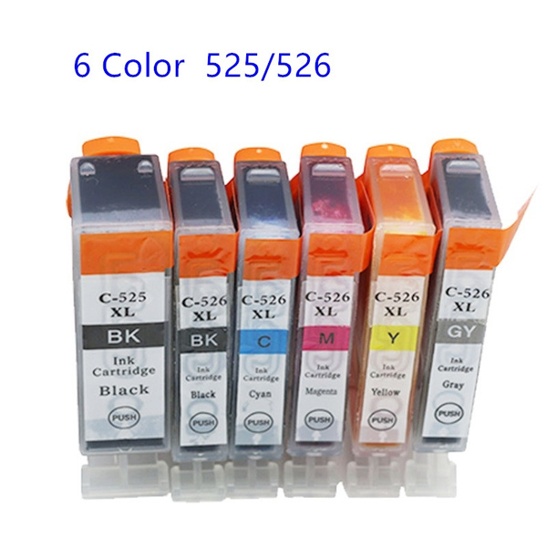 6 Color PGI-525 CLI526 Ink Cartridge 