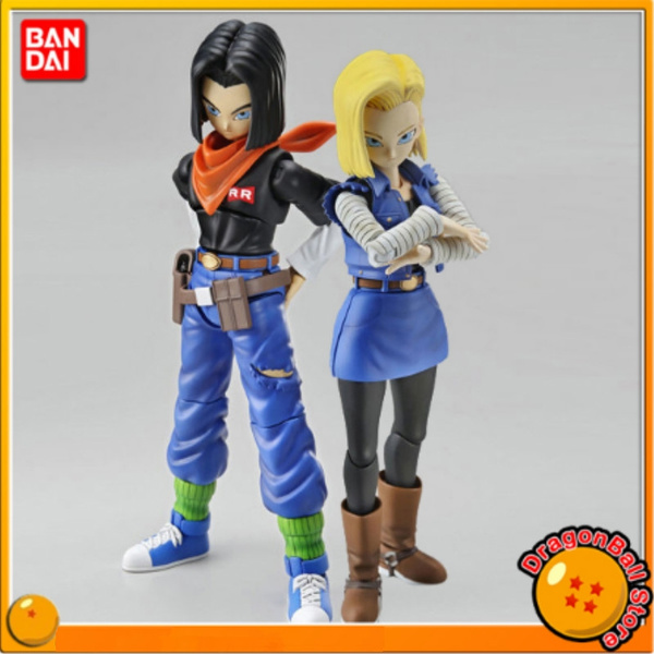 Japan Anime Dragon Ball Z Original Bandai Figure Rise Standard Action Figure Android No 17 No 18 Plastic Mode Wish - roblox android 18