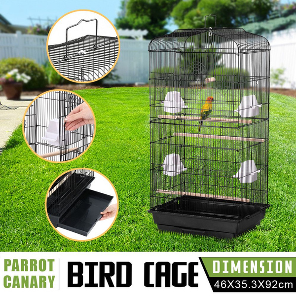 65" Dome Bird Cage Open Top Quaker Parrot Cockatiel Sun Parakeet Green-Cheek BK 