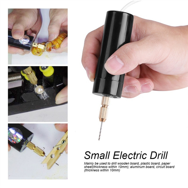 Mini Electric Drills Handheld Micro USB Drill with 3pc Bits Diy Craft Tools 