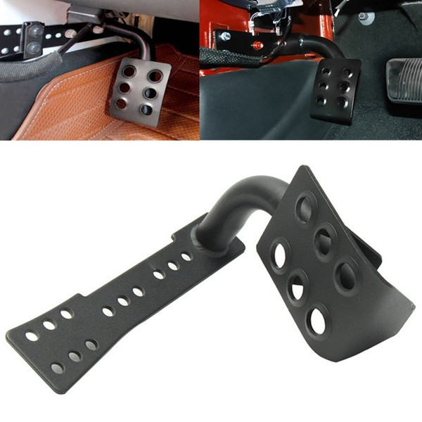 black metal dead pedal pad left foot rest kick panel for jeep wrangler jk wish