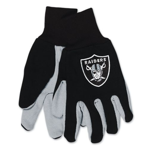 Oakland Raiders Two Tone Adult Size Gloves