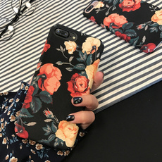 Fashion Phone Cases Cover For iphone 678X (S) Case Retro Flowers Capa Beautiful Cartoon Floral Case 