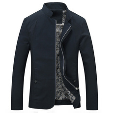 Stand Collar, Collar, slim, Long Sleeve