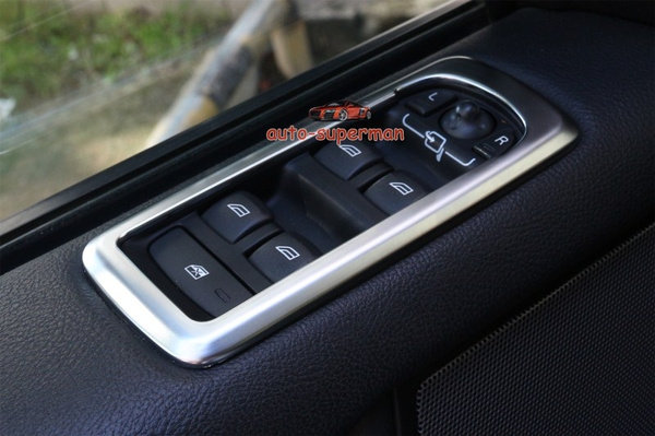 Matt Chrome Door Window Switch Panel Frame Cover Trim Land Rover Lr4