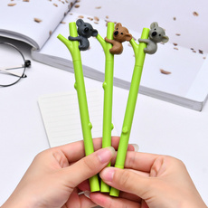 3pcs 0.5mm Creative Cute Koala Branches Black Ink Gel Pen Signing Pen Writing Tool School Office Supply Student Stationery
