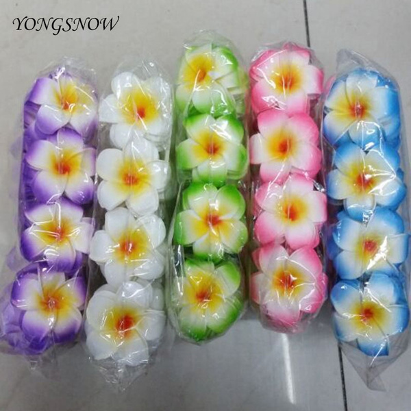 9cm 20pcs Plumeria Hawaiian Foam Frangipani Flower Artificial Egg ...