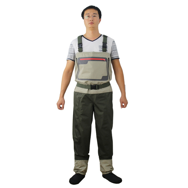 Fly Fishing Stocking Foot Wader Affordable Breathable Waterproof Chest Waders 
