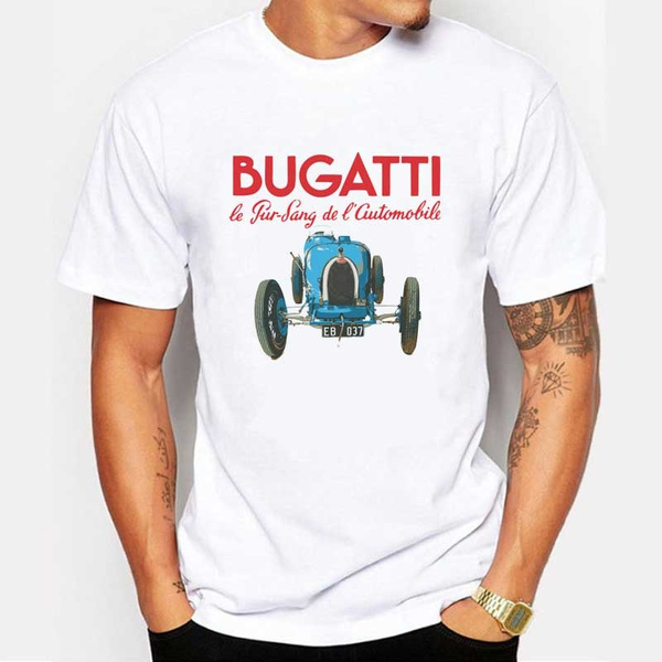 New Bugatti T37 Printed Man Fashion Casual Printing Cool Bugatti Tees Tops O-neck | T-shirt Car Wish