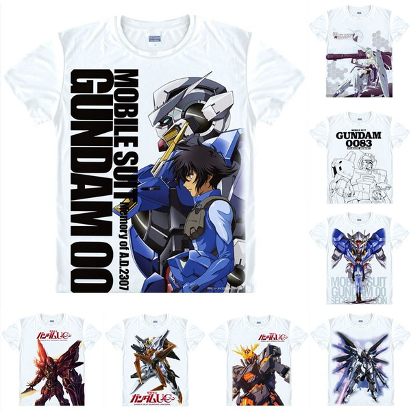 Anime Shirt Mobile Suit Gundam Unicorn T Shirts Multi Style Short Sleeve Giant Robots First Gundam 0079 Cosplay Motivs Hentai Shirts Wish