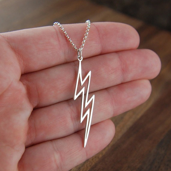 Lightning bolt hot sale pendant silver