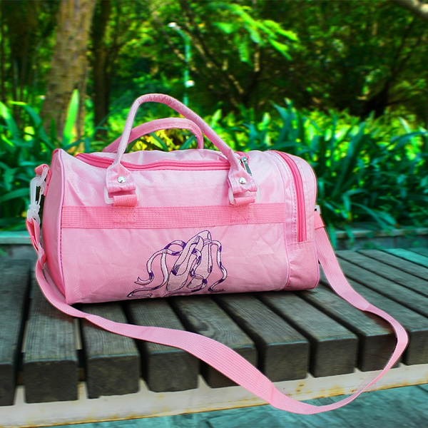 Pink Girl Kids Gymnastics Dance Ballet Swim Duffle Bag Backpack Embroidered Tote 