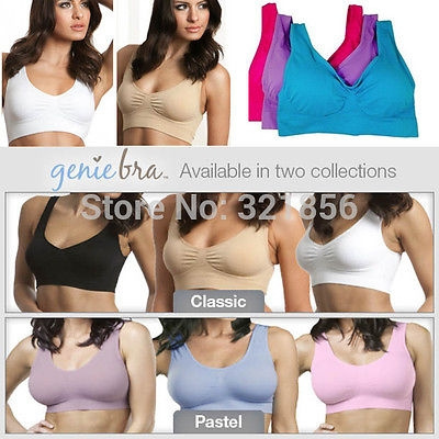 Genie Bra slimming shaper shapewear Yoga Sport top 3 colors/set