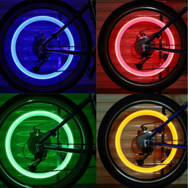 bike tyre led light with motion sensor red