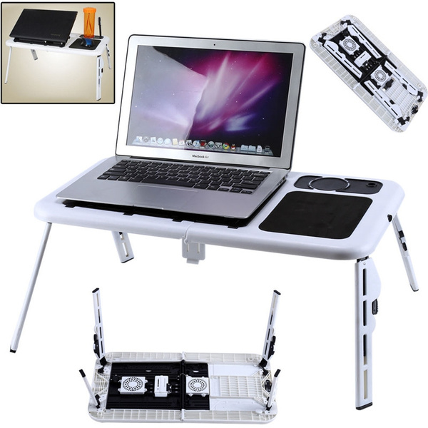 Klappbar Laptoptisch Notebooktisch Betttisch mit Laptop-Lüfter Höhe Verstellbar Klappbar Laptoptisch Notebooktisch Betttisch mit Laptop-Lüfter Höhe Verstellbar