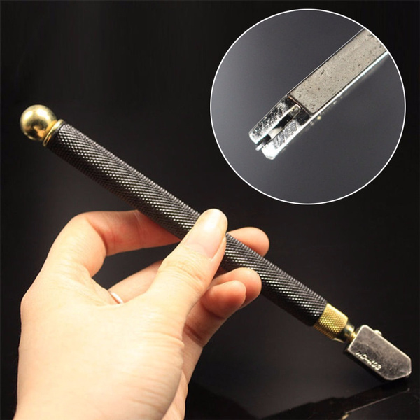 Professional Oil Feed Glass Cutter Diamond Antislip Metal Handle Cutting  TooYS*