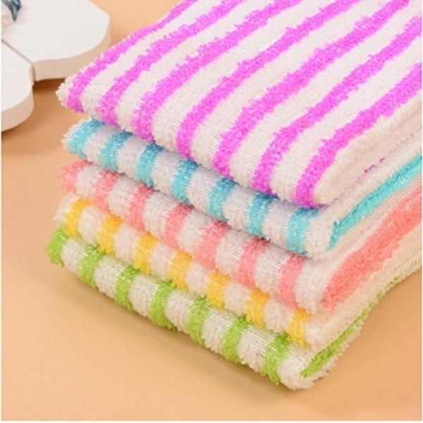 5PCS Lot Microfiber Dishcloth Square Kitchen Washing Cleaning Towel Dish Cloth 