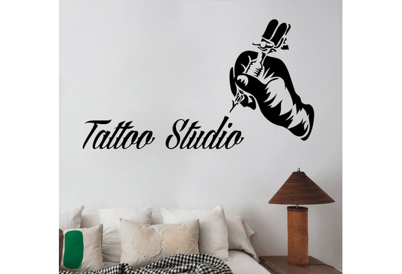 Custom Tattoo Logo Wall Sticker For Tattoo Salon Decor Vinyl