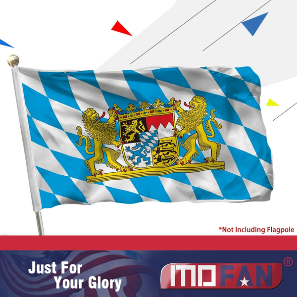 Anley Fly Breeze 3x5 Foot Bavaria with Lions Flag Bavarian Lion Crest Flags Polyester with Brass Grommets 3 X 5 Ft Vivid Color and UV Fade Resistant Canvas Header and Double Stitched 