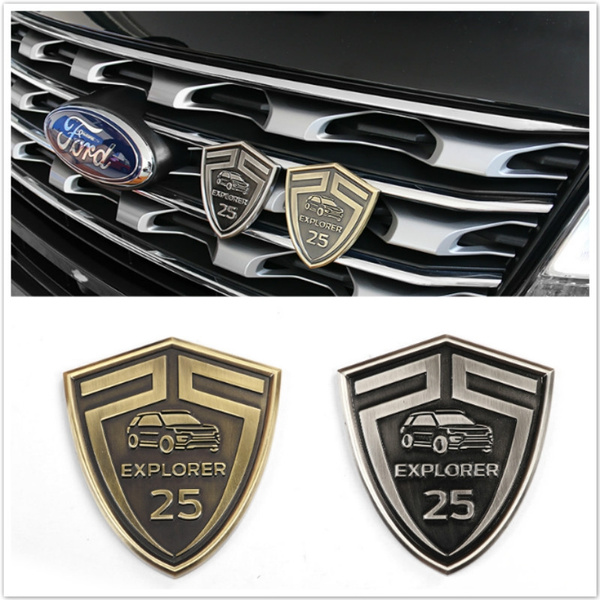 Car Sticker Grille Emblem Grill Badge For Ford Explorer 25th